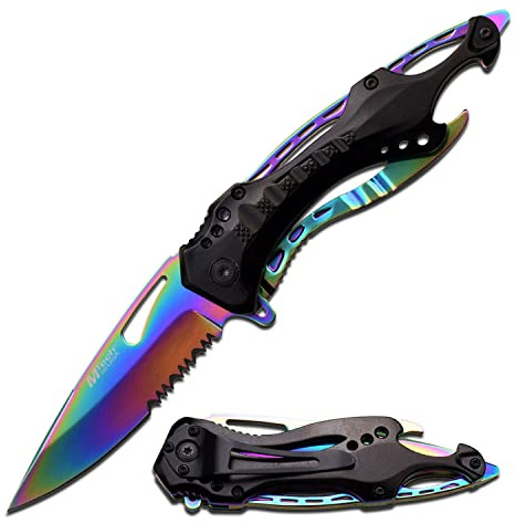 MTech USA Erwachsene Taschenmesser MT-705RB, Mehrfarbig, M, MT-705RB