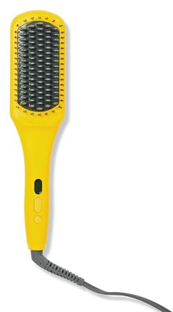 Drybar The Brush Crush Heated Straightening Brush – Hair Dryer Straightener for Smooth, Frizz-Free Hair – Salon-Quality Blowout