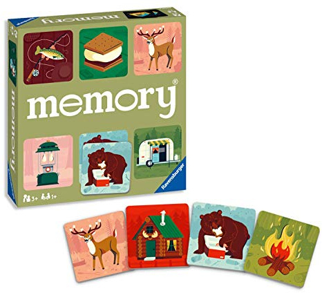 Ravensburger Great Outdoors Memory Game | Fun & Fast Camping Matching Game | Ideal for Boys & Girls, Ages 3 & Up | Builds Focus, Memory & Matching Skills - 20359