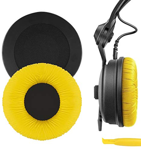 Geekria öronkuddar i konstläder för Sennheiser HD25, HD25-II, HD25SP, HD25SP-II och Limited 75th Anniversary Edition, videoguid (gula)