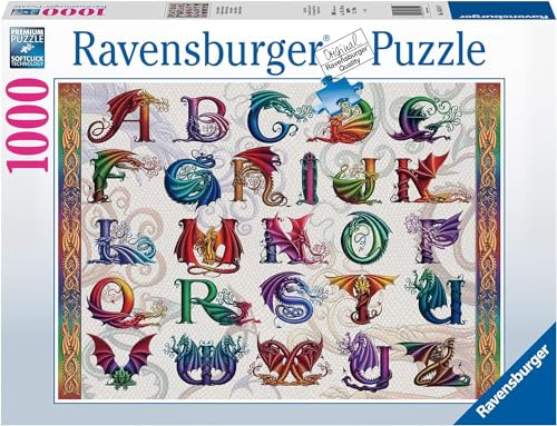 Ravensburger Puzzle Dragon Alphabet - Jigsaw Puzzle - 1000 pieces