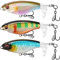TRUSCEND Topwater Angelköder mit BKK Haken, Bleistift Plopper Angelköder für Barsch Wels Hecht Barsch, Top Wasser Köder mit Propeller Schwanz, Bleistift Schwimmenden Köder Süßwasser oder Salzwasser