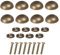 8PCS Mirror Screws Brass Mirror Screws Cap Cover Nails Fasteners Golden for Decorative Mirror, Sign/Advertising Hardware, Nails, Construction (15mm, Bronze)