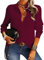 NONSAR - Chemisier élégant pour Femme - Col en V - Manches Longues - Décontracté - avec Boutons - Chemise Ample à Manches Longues pour Le Travail