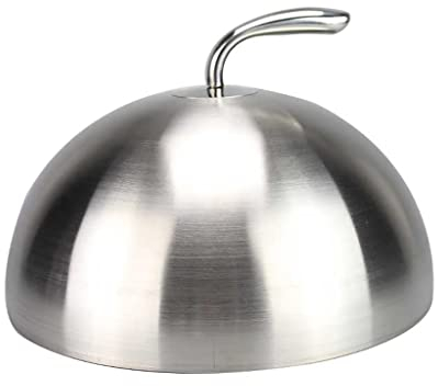 Cúpula para derretir Queso, Campana para Hamburguesas, Cubierta para Alimentos de Acero Inoxidable, Cúpula para derretir Queso para Interiores/Exteriores y Cubierta para Hamburguesas (Color : B, Siz