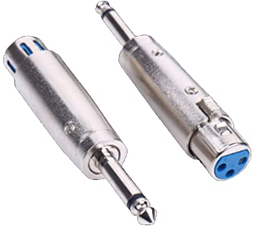 Alnicov 2 STÜCKE 3-polige XLR-Buchse auf 6,35-mm-Mono-Klinkenstecker-Adapter