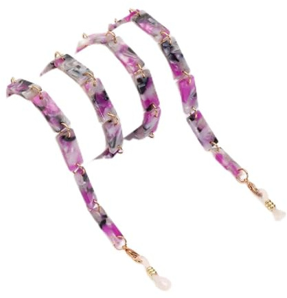 QQLADY Chaînes de lunettes de soleil en acrylique léopard pour femmes lanière de lunettes autour du cou porte-chaîne de masque Vintage collier de chaîne de lunettes
