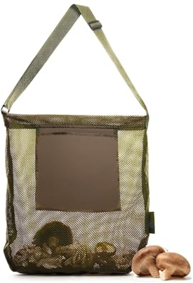 Pilz Jagdtasche,Pilz Sammeltasche,Erntesammelbeutel,Netz Pilz Futtertaschen,Sammel Jagdtasche,Pilzfutterbeutel,Verstellbarem Schultergurt,Ernte Aufbewahrungstasche für Camping,Wandern,Sammeln