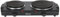 EMtronics 2500W Portable Hob with Double Hotplates and Thermostat Control, Mini Hot Plate Hob Stove, Adjustable Temperature, 155mm and 185mm Dual System - Black