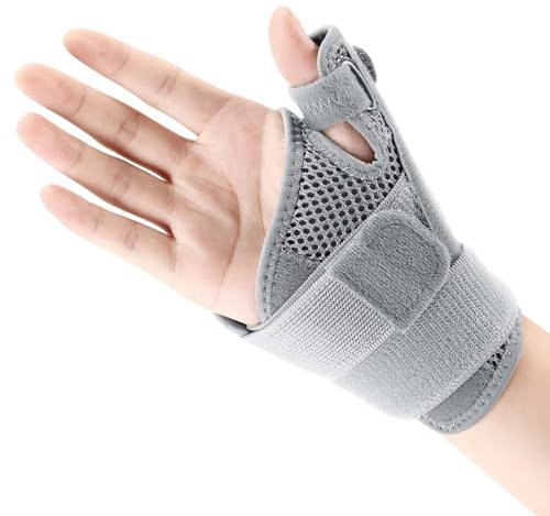 Rubessia Daumenbandage Links und Rechts,Thumb Splint Adjustable Day/Night Wrist Brace,für Männer und Frauen (Schwarz),für Arthritis, Sehnenentzündung, Verstauchung, Sportschutz