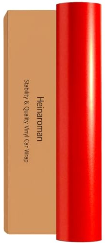 HEINAROMAN Car Vinyl Wrap for Body Protection and Scratch Resistance, Gloss Red Vinyl Wrap 457 X 152CM with Air Release Technology, Vinyl Wrap for Cars