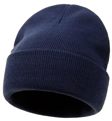 iNelihoo Vintermössor chskin höst vinter för bebis, pojke, flicka, stickad varm mössa, barn, barn, vintermössa, bebis, varm stickad mössa, för pojke, flicka, vintertillbehör för 0–6 år, Marinblå, S