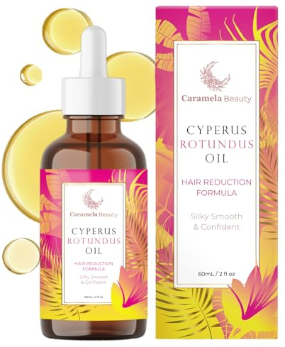 Caramela Beauty Cyperus Rotundus Oil, 60ml After-Shave and Post-Wax Moisturizer, Botanical Body Oil with Jojoba, Rosehip and Sweet Almond Oils for Silky Smooth Skin, All Skin Types