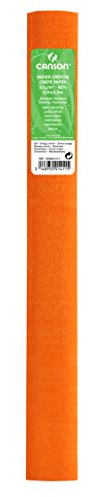 Canson 200001411 Arancione Carta crêpon – Carte crêpon (500 mm, 2500 mm)