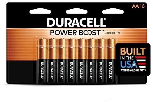 Duracell Coppertop AA Batteries with Power Boost Ingredients, 16 Count (Pack of 1) Long-lasting Alkaline Double AA Battery for Household and Office Devices