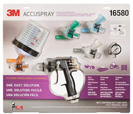 3M 16580 Accuspray Paint Spray Gun System with Original PPS, Standard, 22 Ounces, 4 Nozzles