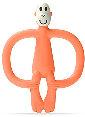 Matchstick Monkey Original Juguete de Dentición Mono, Naranja (Orange), 6-18 Meses