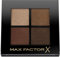 Max Factor Colour X-Pert Soft Touch Palette, 4 Ombretti dal Colore Intenso, Altamente Sfumabili, 004 Veiled Bronze