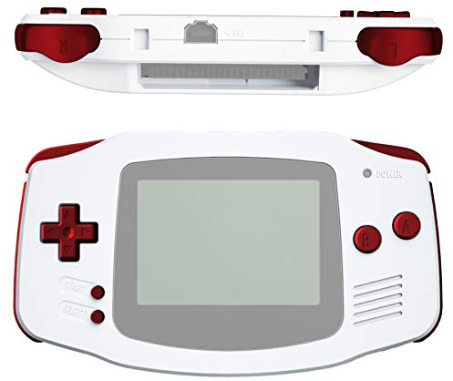 eXtremeRate Boutons Complets de Remplacement pour Gameboy Advance GBA Console, Console Portable Non Incluse - Rouge Écarlate