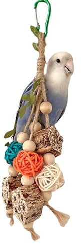 Fyfjur Budgie Toys for Birds, Beak Grinding Puzzle to Relieve Boredom - Suitable for Small and Medium-sized Birds Like Cockatiels, Peony Parrots and Budgies