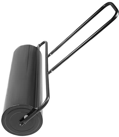 RELAX4LIFE Rouleau à Gazon avec Réservoire pour Le Jardin, Construction en Acier avec Pare-Boue, Volume de Remplissage de Sable ou l’Eau : 63 L, Ø30 CM, Largeur 90 CM, Hauteur : 114 CM, Noir