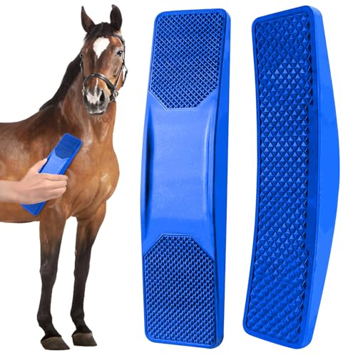 Atuoxing Multifunktionale Pferdebürste, Pferde Wurzelbürste, Pferdebürsten zur Reinigung, 6 In 1 Massagekamm für Pferde, Horse Grooming Brush, Bürste Pferde Zubehör