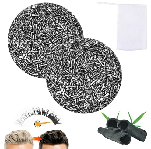 Anti Gray Bar 2 Stücke Graue Haare Glanz Seife Bambuskohle Haarseife Solid Shampoo Bar Natürliche Haarseife für Graues Haar Haar Verdunkelung Festes für Reinigt Das Haar Gründlich