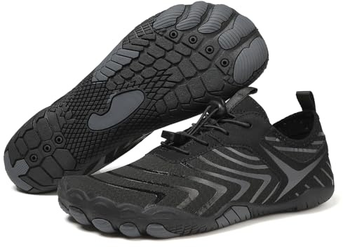 Zapatos de agua para caminar descalzos para mujeres y hombres, zapatos descalzos con puntera ancha, antideslizantes y de secado rápido, transpirables, calcetines acuáticos para playa, piscina,