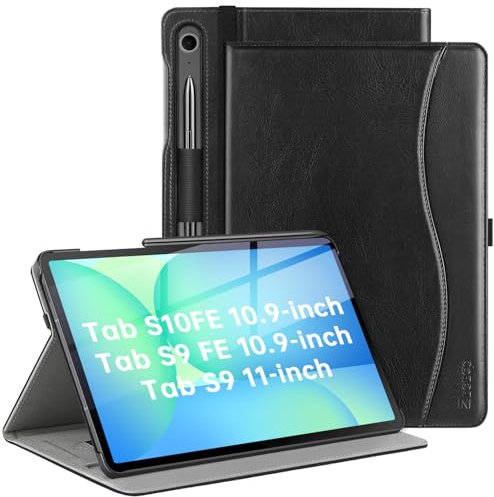 ZtotopCases Hülle für Samsung Galaxy Tab S10 Lite/S10 FE 2025/ S9 FE 2023 10,9 Zoll / S9 2023/ S8 2022/ S7 2020 11 Zoll, Schutzhülle mit Multi-Winkel Ständer, Auto Schlaf/Wachen, Schwarz