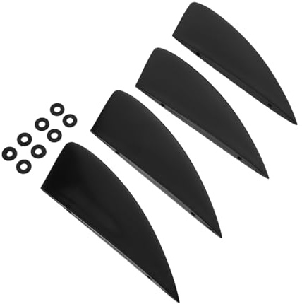 Yardwe Aleta Desmontable para Tabla de Paddle Surf Estabilizador Central de Plástico Negro para Equilibrio y Estabilidad Surf y Kayak Repuesto para Tablas Sup y Kitesurf