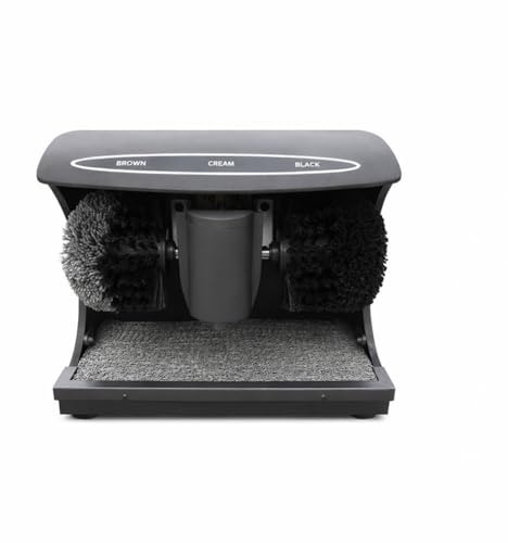 GrecoShop Pulitore Pulisci Scarpe Lucida Scarpe Lucidascarpe Elettrico Automatico Professionale con Doppia Spazzola Rotante, Sensore a Induzione, Silenzioso – Ideale per Casa, Ufficio, Hotel e B&B
