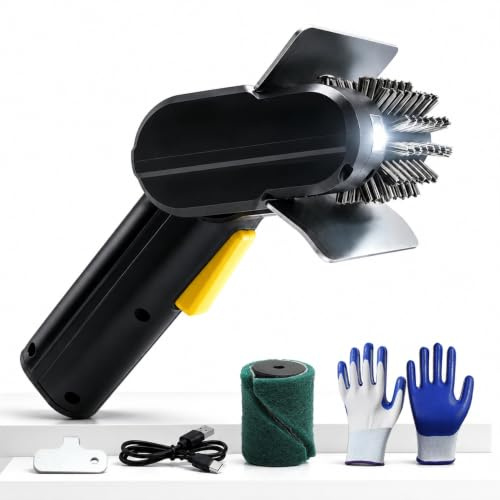 ONEMANA Cepillo BBQ Eléctrico, Cepillo Recargable con Luz LED