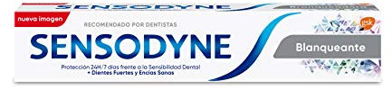 Sensodyne Blanqueante, Pasta de Dientes Blanqueante, Alivio Para Dientes Sensibles, Protección Duradera Frente a la Sensibilidad Dental, 75 ml