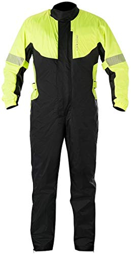 Alpinestars Hurricane Regenkombi Regenanzug Herren Wasserdichter Regenschutz Motorrad Kombi Atmungsaktiv Regenbekleidung Reflektierender Gelb/Schwarz XXL (1er stück)