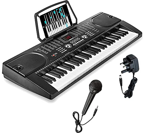Crystals 61 Keys Teaching Type Electronic Keyboard Digital Music Instrument Piano & Microphone