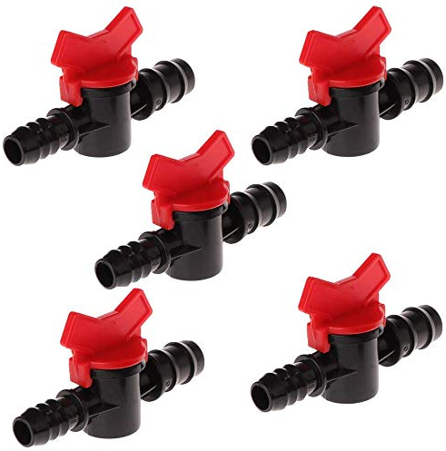 Mirrwin Valve Regulator Aquarium Control Valve Water Garden Hose Connection Garden Hose Connection 5 PCS Straight Hose Stop Valve Plastic Aquarium Control Valve Used in Garden Lawn Farmland Aquarium
