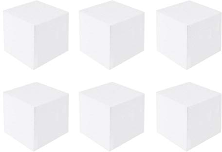 Healifty 6Pcs Handwerk Schaumwürfel 15 X 15Cm Styropor Quadratische Blöcke Styropor Schaumwürfel für Skulptur Modellierung DIY Kunstprojekte Und Blumenarrangement