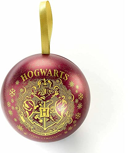 Harry Potter Official Hogwarts Crest Red Bauble with Time Turner Necklace