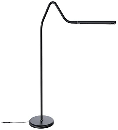 Electra™ Modern LED Floor Lamp with 3 Color Temperatures (Daylight, Cool Light, Warm Light), Anti-Glare Shade, Adjustable Brightness/95+ CRI/Flexible Arm & Rotating Shade (2500 Lux, 800 Lumens, Black)