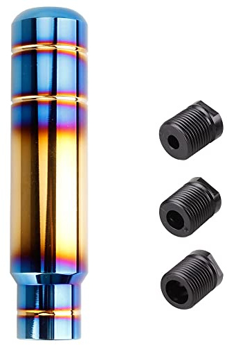 BARTOO Aluminum Alloy Shifter Knob, 5 Auto Gear Shift Knob(Gold Plated)