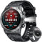 Smartwatch Armbanduhr Android iOS Kompatibel: Smart Watch Herren mit Telefonfunktion Blutdruck Pulsmesser Schrittzähler Kompass Sportuhr 100+ Sportmodi Fitnessuhr 1,43 AMOLED Digital Wasserdicht Uhr