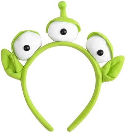 Three-Eyed Headband, Alien Headband, Three Eyed Alien Headbands, Cute Eyes Headbands, Alien Ears Costume Funny Headwear for Cosplay Halloween Party Taking Photos Face Wash Makeup