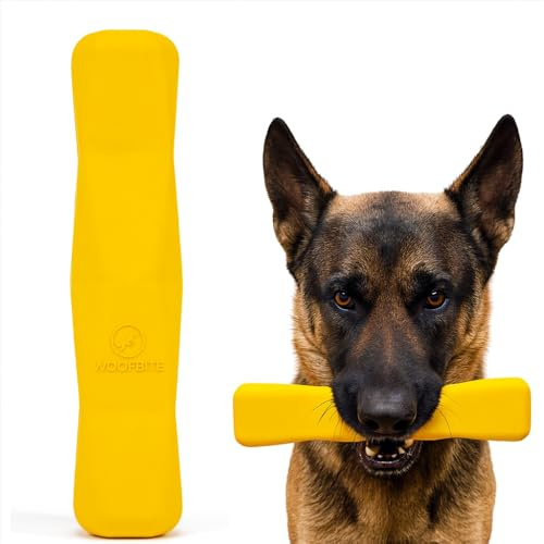 WoofBite Power Stick - for Toughest Chewers, Natural Rubber Dog Toy, 8in