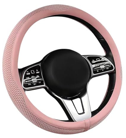 GmeDhc Coprivolante Auto Universale 37-39cm, Copri Volante Traspirante e Assorbente del Sudore, Accessori Auto Decorazione, per la Maggior Parte delle Automobili