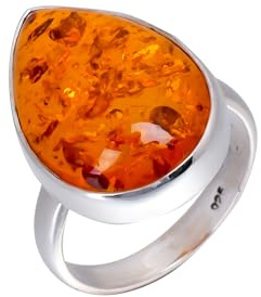 Baltic Amber Gemstone 925 Sterling Silver Handmade Statement Ring Gift Jewelry for Women (9)