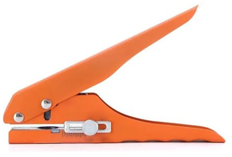 punzonatrice a foro, Perforatrice for carta portatile, pinza speciale for bordatura, corpo in metallo da 15 mm