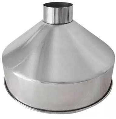 LEWFECBO Förtjockad tratt i rostfritt stål 304 med nätfilter, för hushålls matolja och industriell vinproduktion, 24 cm/28 cm vardera (färg:D)