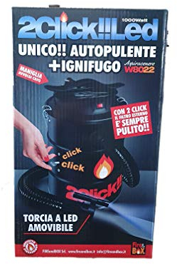 AspiraCenere Ignifugo Fire&box 2CLICK cod. W8020 color NERO