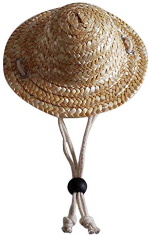 Ogquaton Premium Fournitures pour Animaux de Compagnie Casquette pour Animaux de Compagnie Chapeau de Chat Amour de Chien Super Mignon Chapeau de Paille Mode Matériau Naturel Herbe À Tricoter Aérati