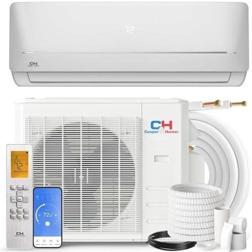 Cooper & Hunter 24,000 BTU 230V Single Zone Wall Mount Ductless Mini Split Air Conditioner & Heat Pump - 18 SEER2 - Smart Kit & 16FT Installation Kit - R-410A Refrigerant Pre-Charged - Inverter